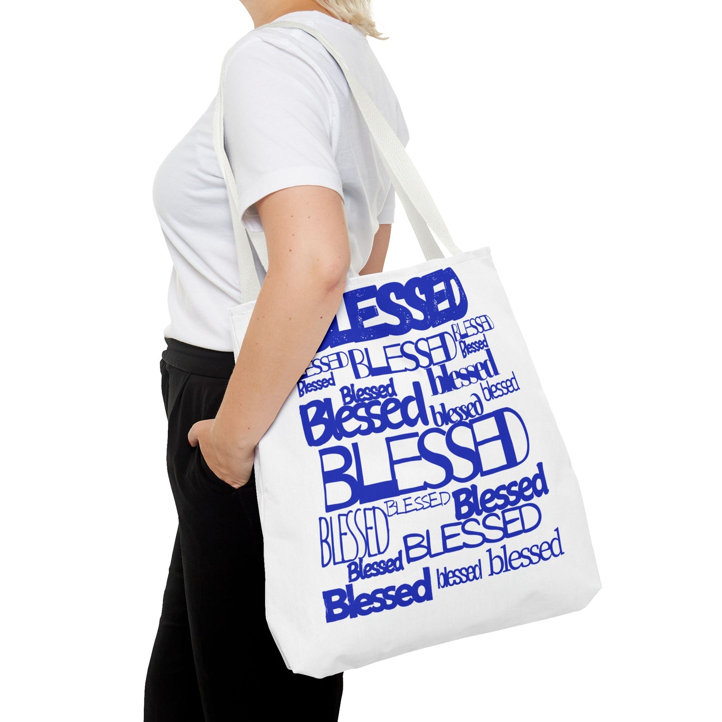 Blessed in Every Font Book Tote  (AOP)