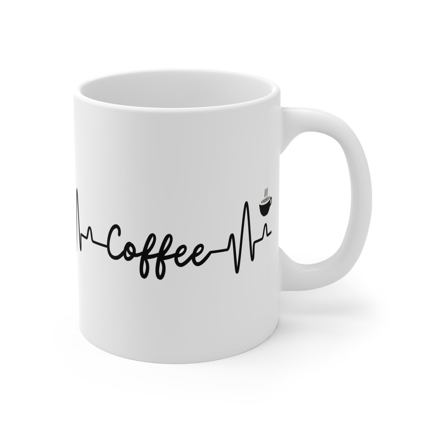 Heartbeats & Brew Ceramic Mug 11oz