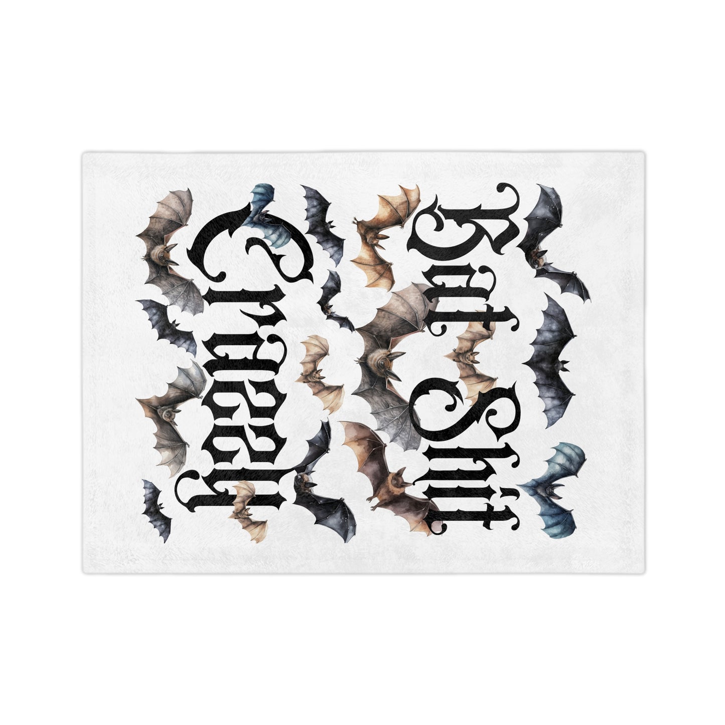 Bat Shit Crazy Halloween Velveteen Microfiber Blanket