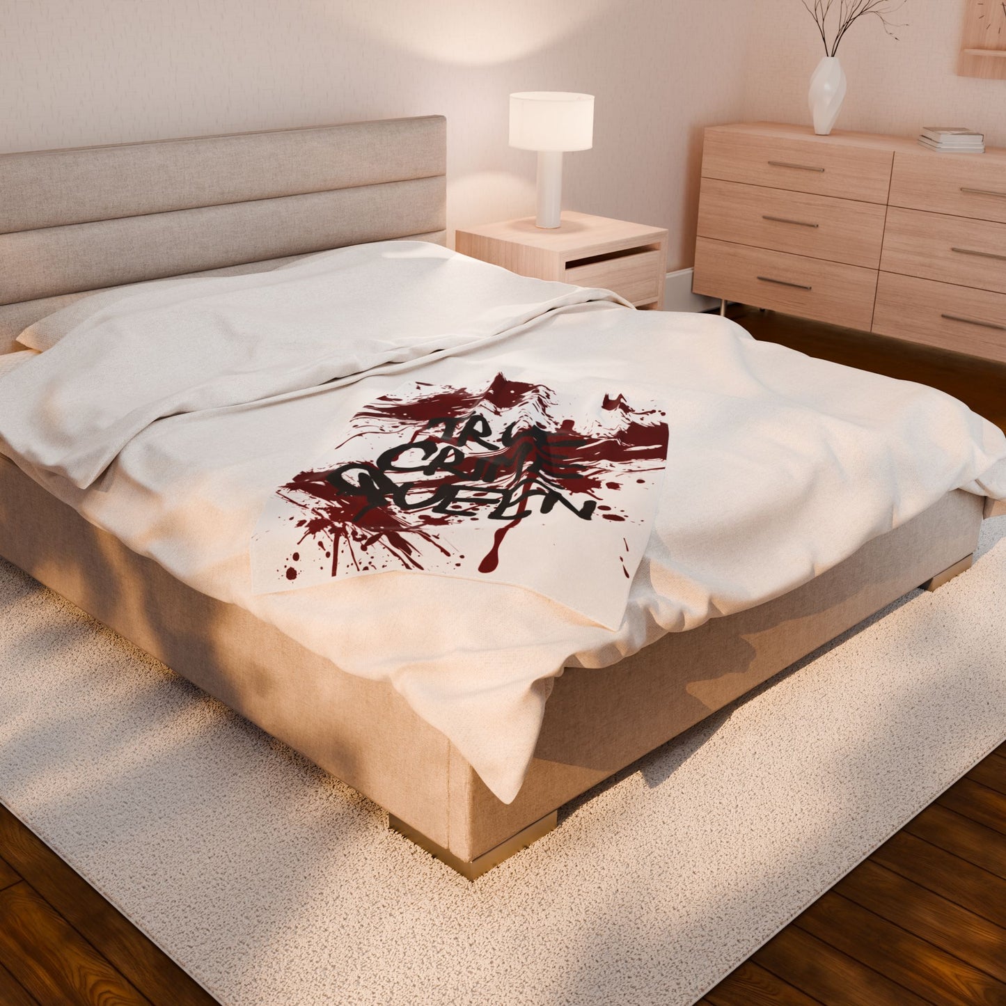 True Crime Queen Velveteen Plush Blanket, Cozy Throw for Crime Lovers, Home Décor, Gift for Fans, Soft Blanket for Movie Nights, True [...]