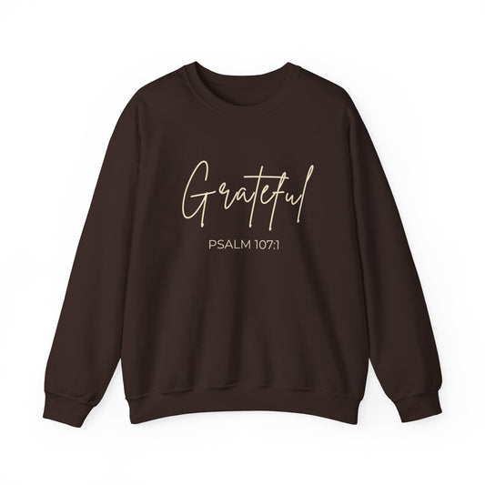 Grateful Crewneck Sweatshirt – Military Green & Dark Chocolate