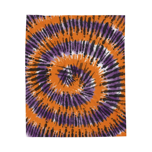 Tie Dye Velveteen Plush Blanket