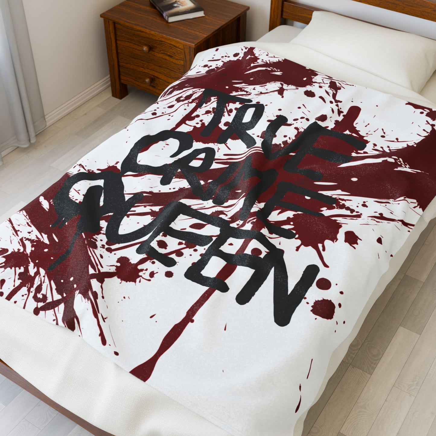 True Crime Queen Velveteen Plush Blanket, Cozy Throw for Crime Lovers, Home Décor, Gift for Fans, Soft Blanket for Movie Nights, True [...]