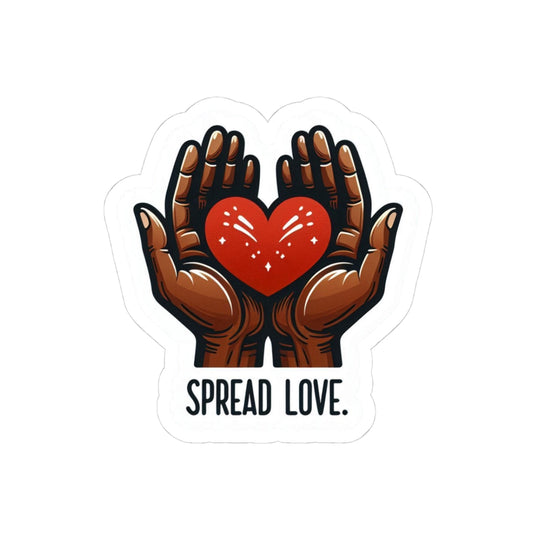 Spread Love Kiss-Cut Stickers | Positive Vibes, Hand-Drawn Art, Empowerment Decor, Affirmation Stickers