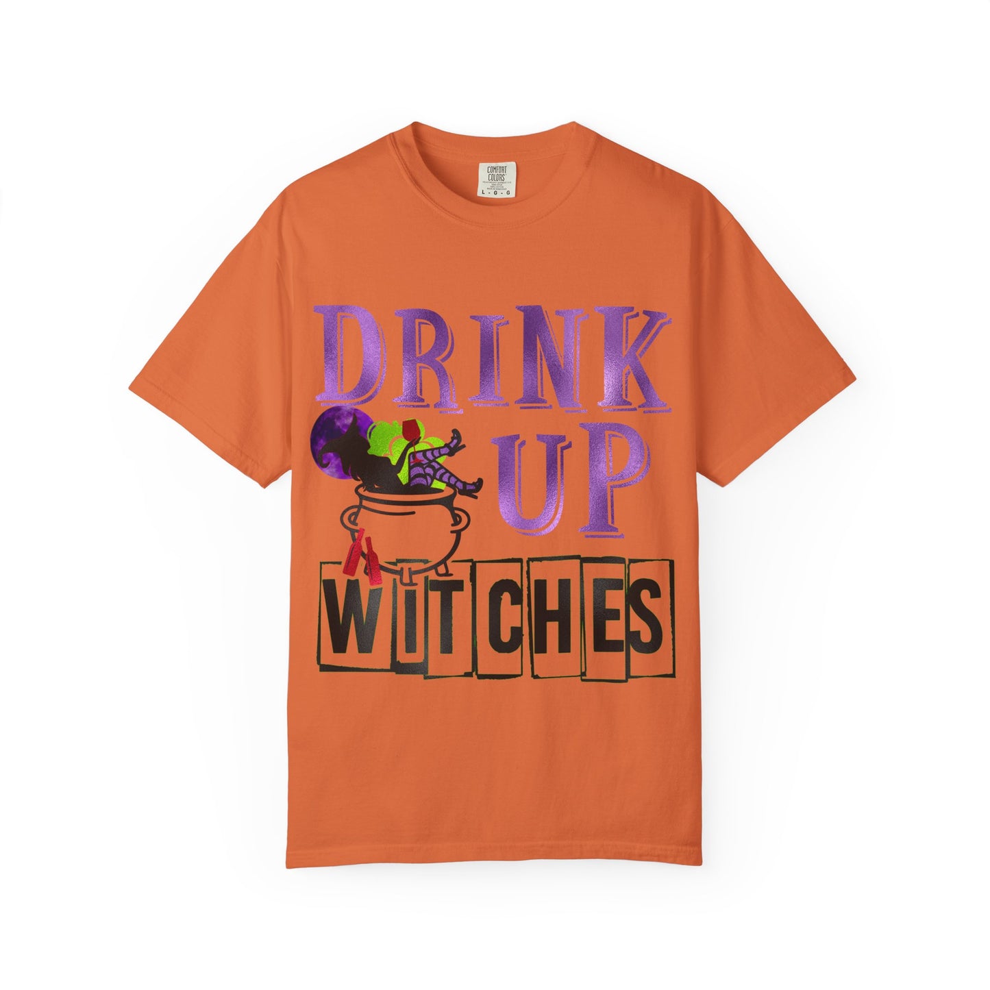 Drink Up Halloween Unisex Garment-Dyed T-shirt