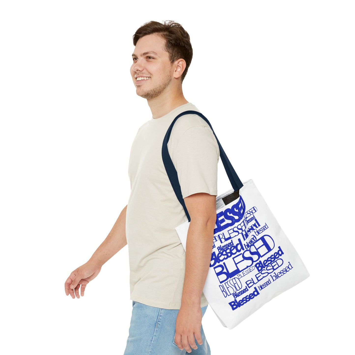 Blessed in Every Font Book Tote  (AOP)