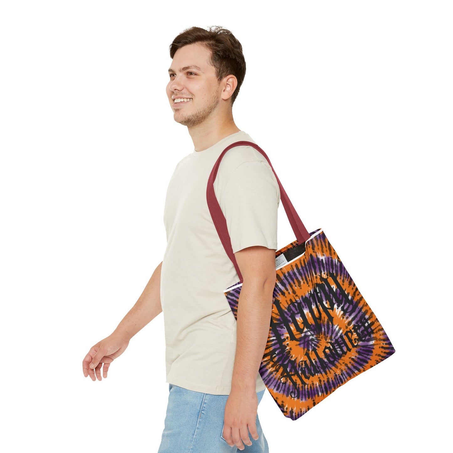 Happy Halloween Tie Dye Tote Bag