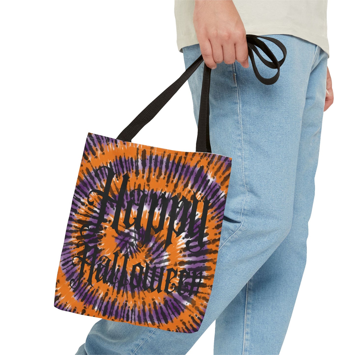 Happy Halloween Tie Dye Tote Bag