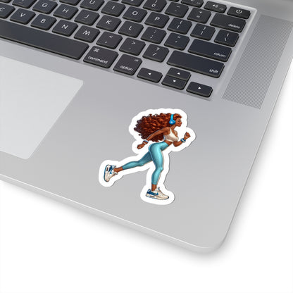 Active Girl Kiss-Cut Sticker