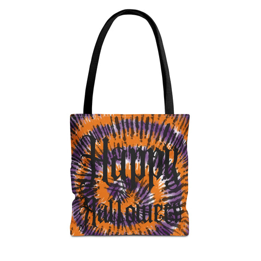 Happy Halloween Tie Dye Tote Bag