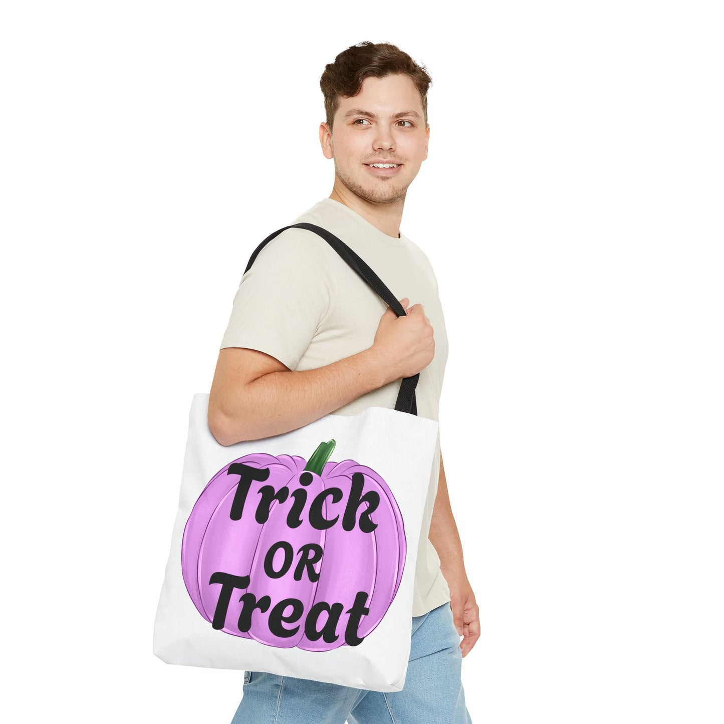 Purple Pumpkin Halloween Tote Bag