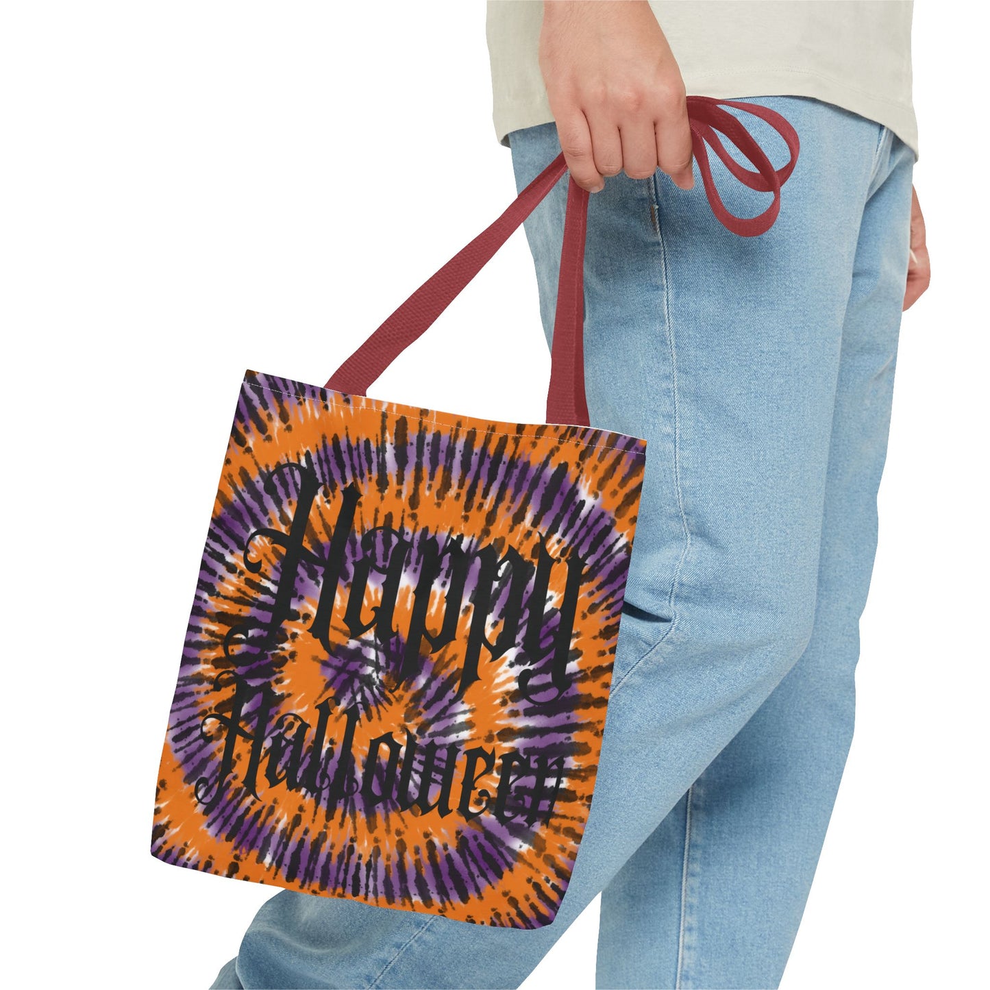 Happy Halloween Tie Dye Tote Bag