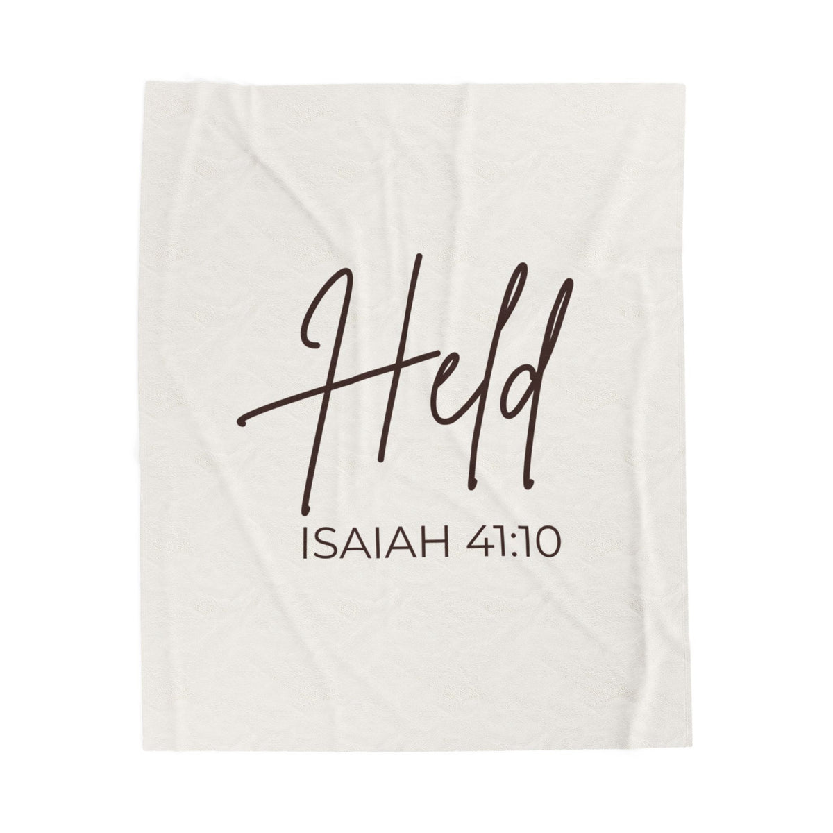 Held Velveteen Plush Blanket – Isaiah 41:10