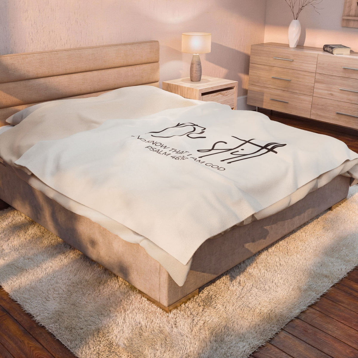 Be Still Velveteen Plush Blanket – Psalm 46:10