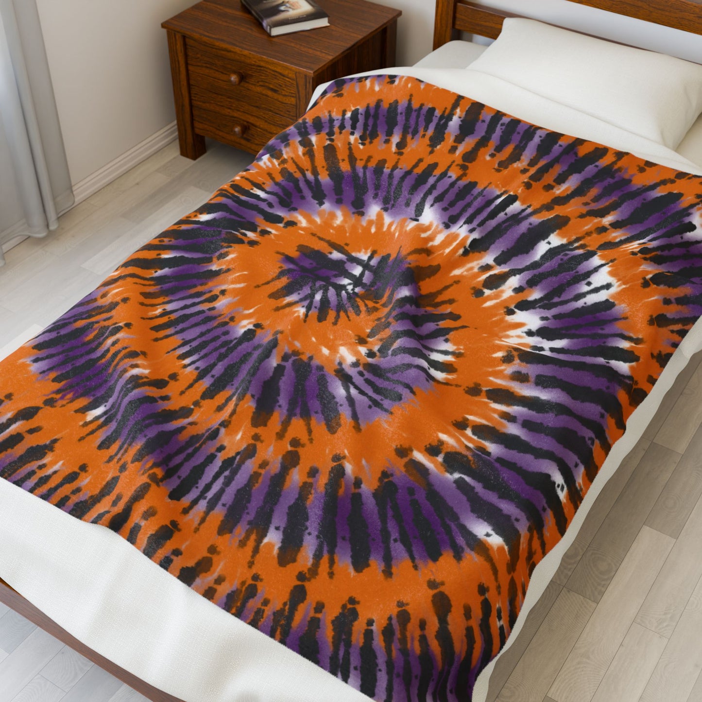 Tie Dye Velveteen Plush Blanket