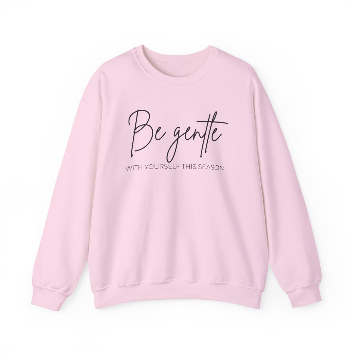 Be Gentle Crewneck Sweatshirt – Light Pink & Sand