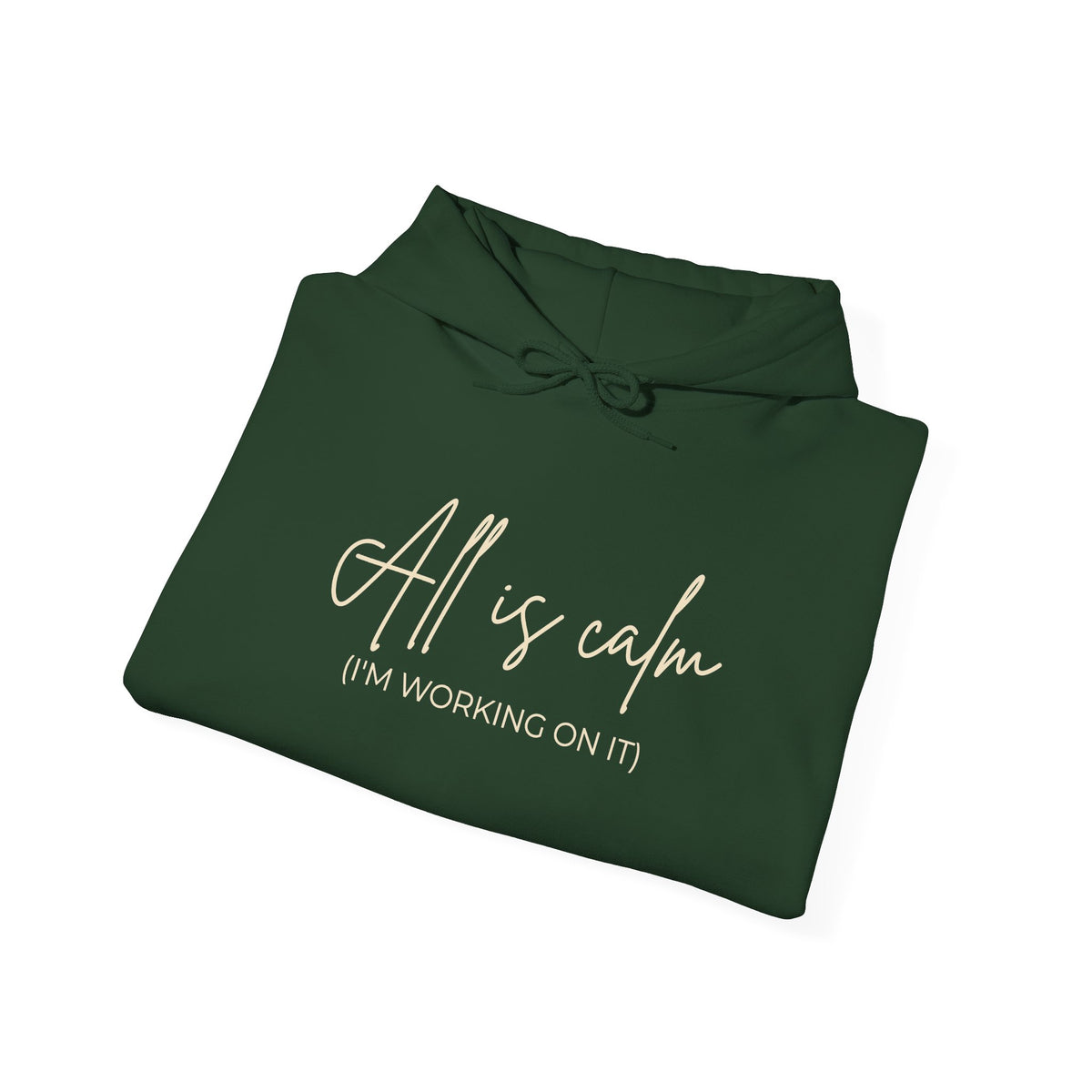 All Is Calm Hoodie – Maroon & Forest Green