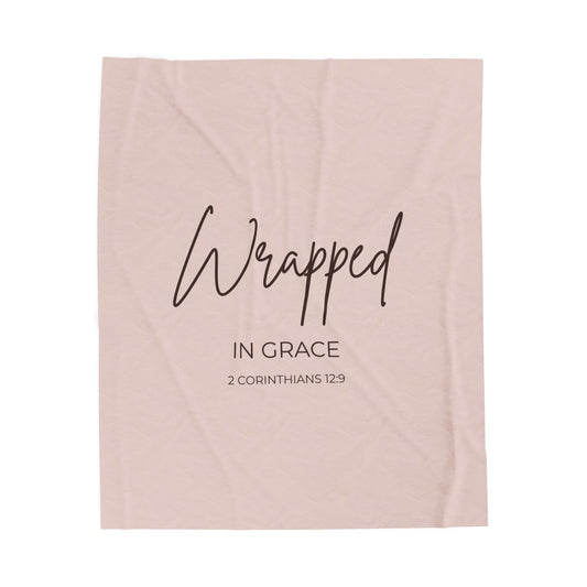 Wrapped in Grace Velveteen Plush Blanket