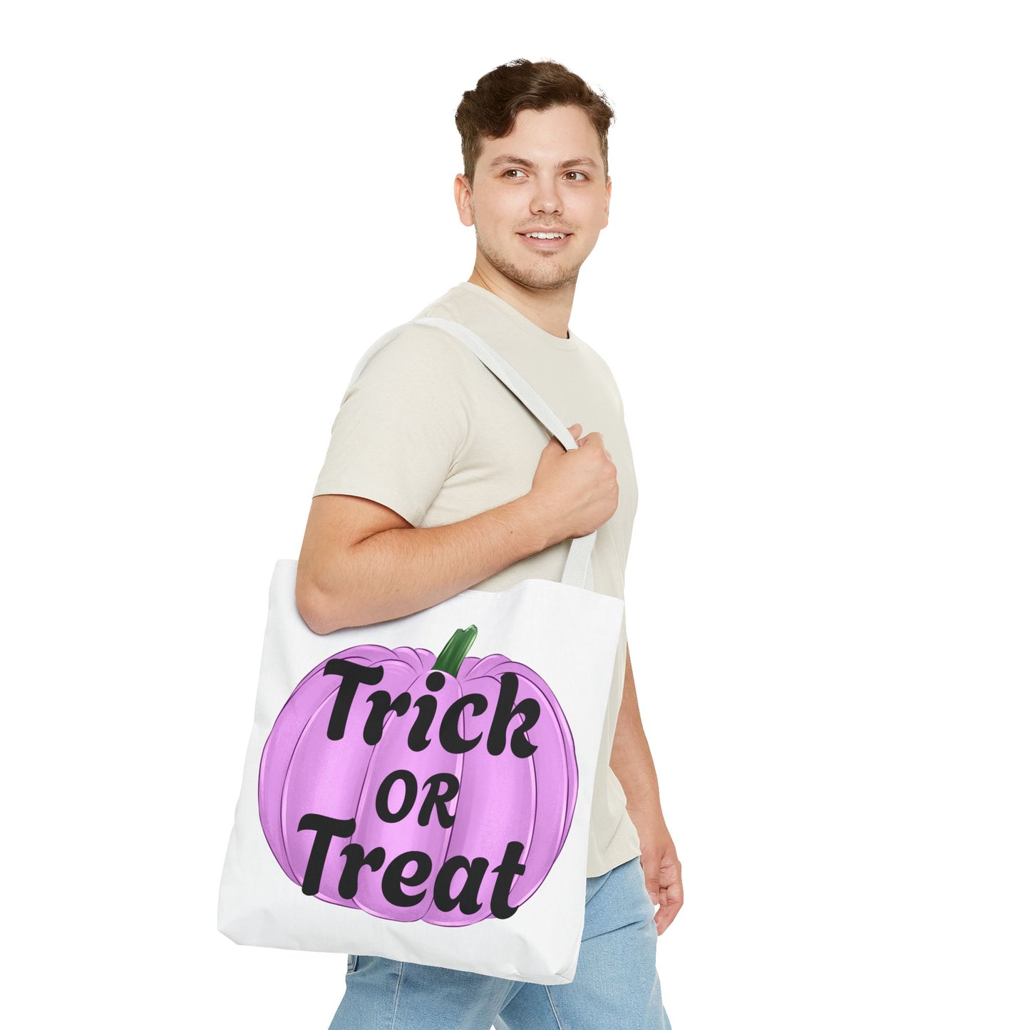 Purple Pumpkin Halloween Tote Bag