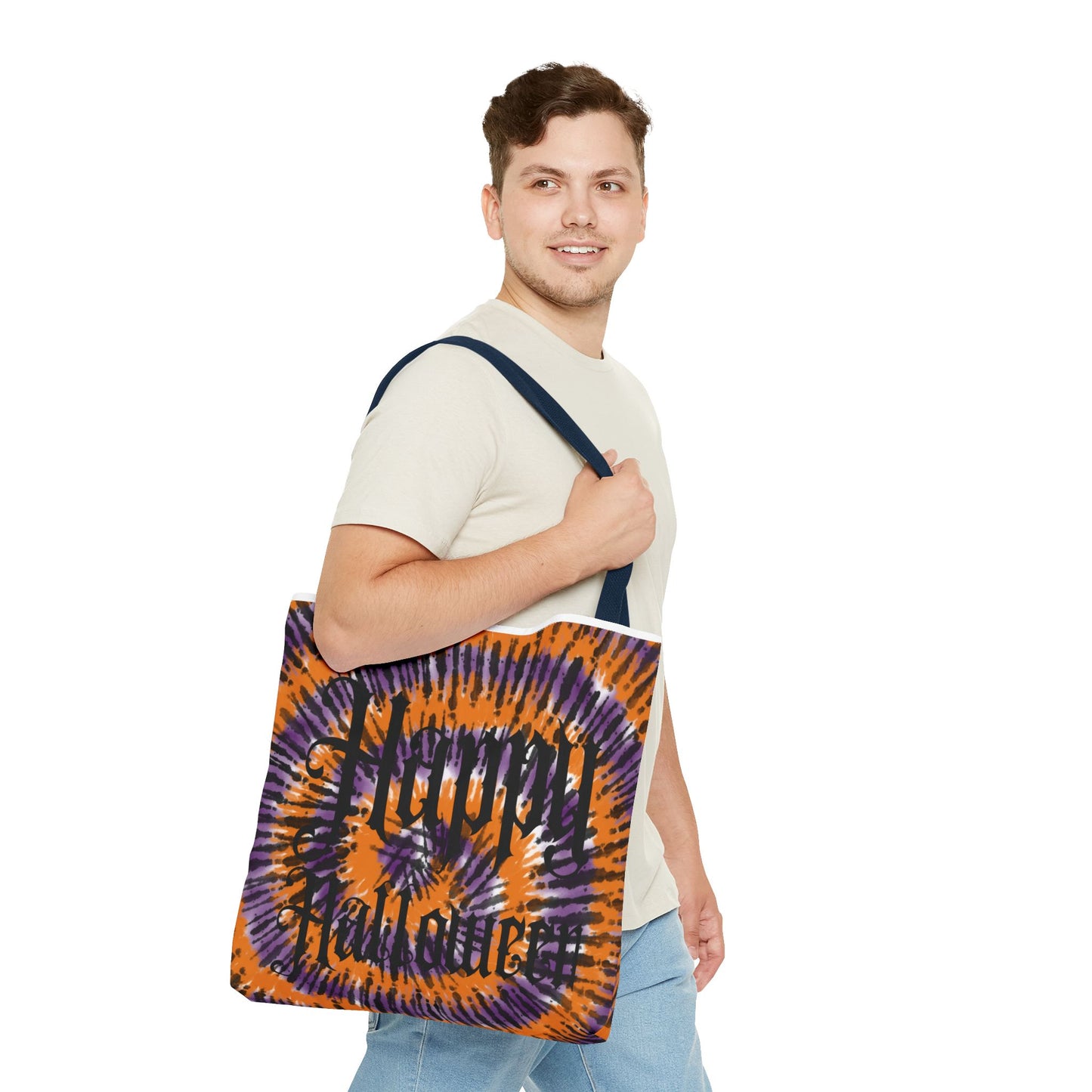 Happy Halloween Tie Dye Tote Bag