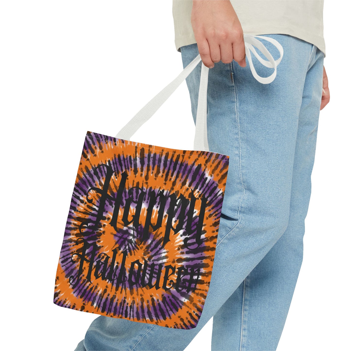 Happy Halloween Tie Dye Tote Bag