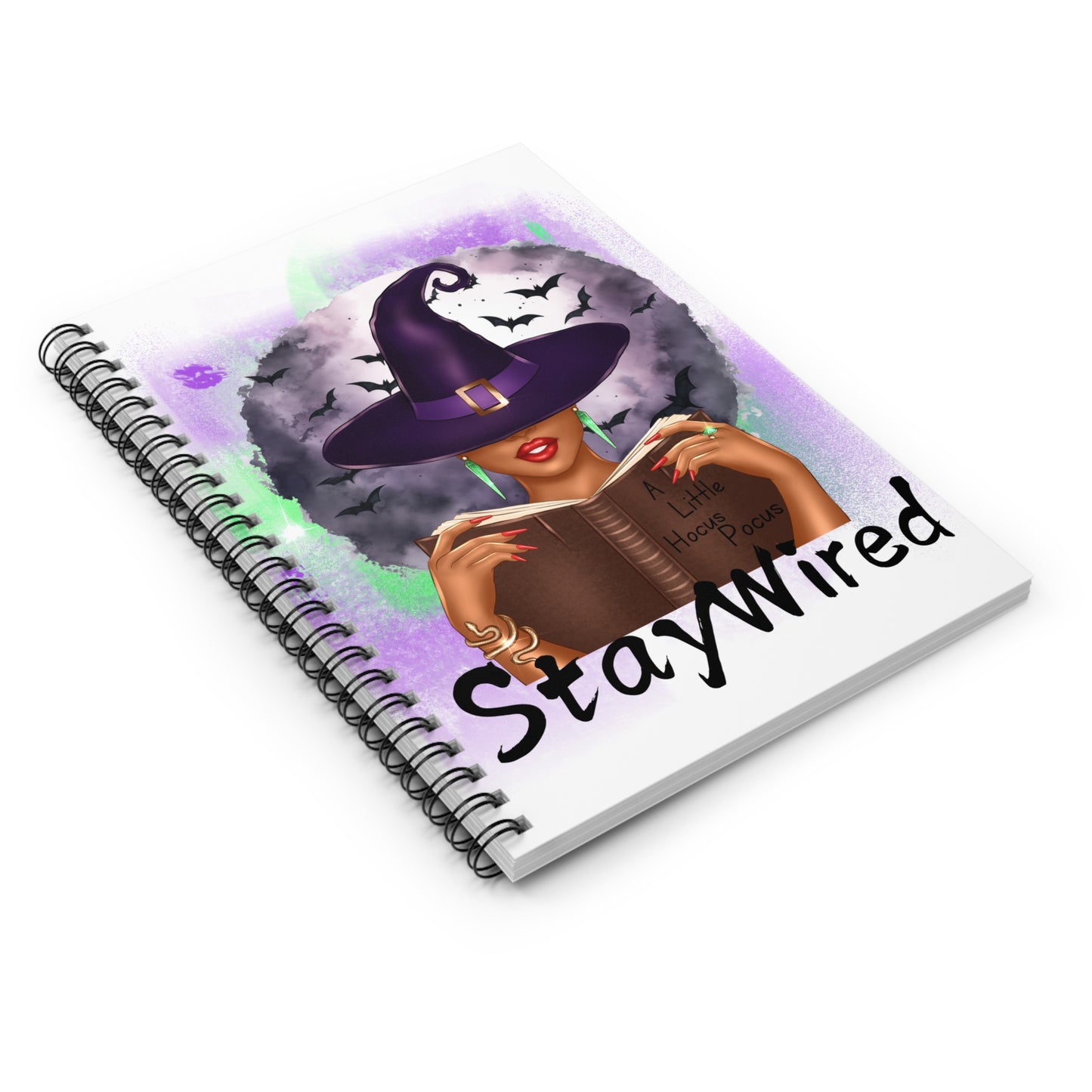 Stay Wired Halloween Spiral Notebook - Ruled Line