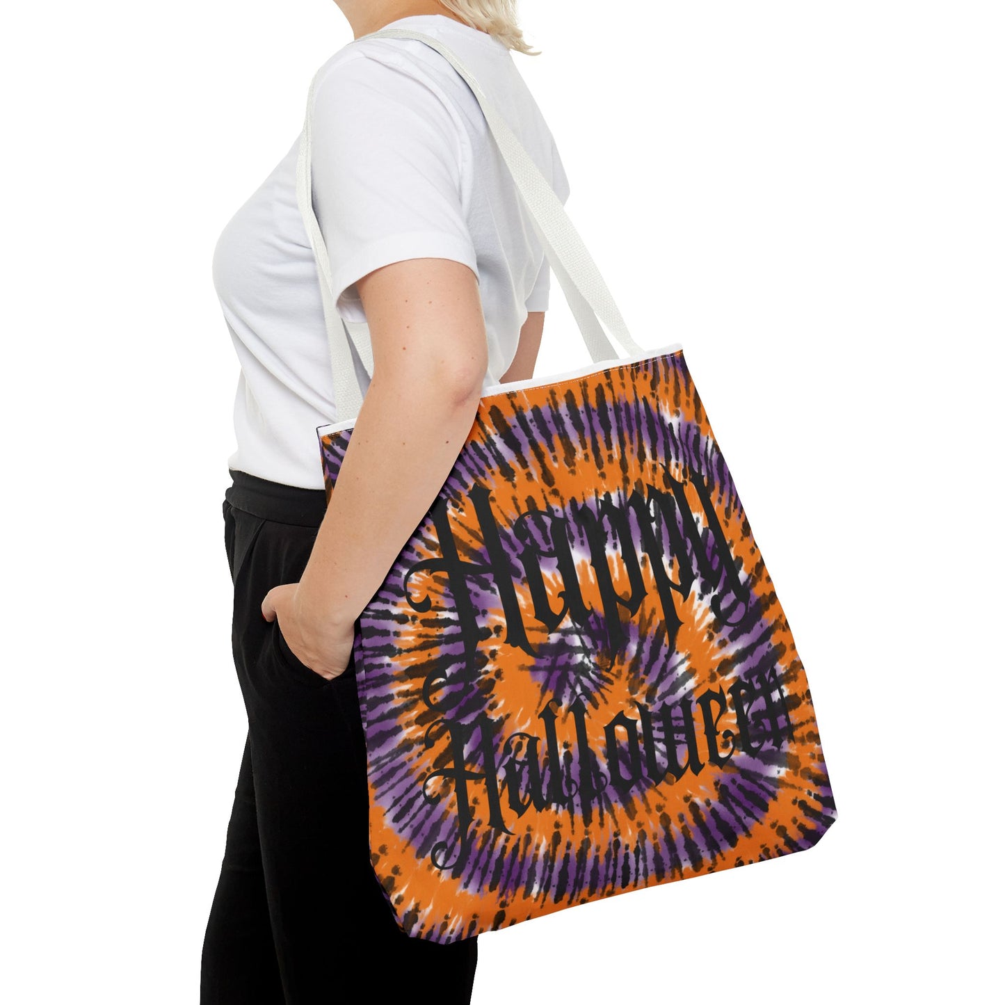 Happy Halloween Tie Dye Tote Bag