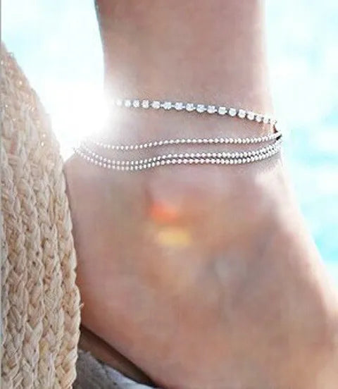 Trendy Butterfly Pendant Anklet - Elegant Summer Beach Leg Chain