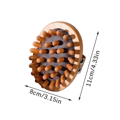Ergonomic Body Anti-Cellulite Massage Brush - Wooden Spa Essential for Relaxation