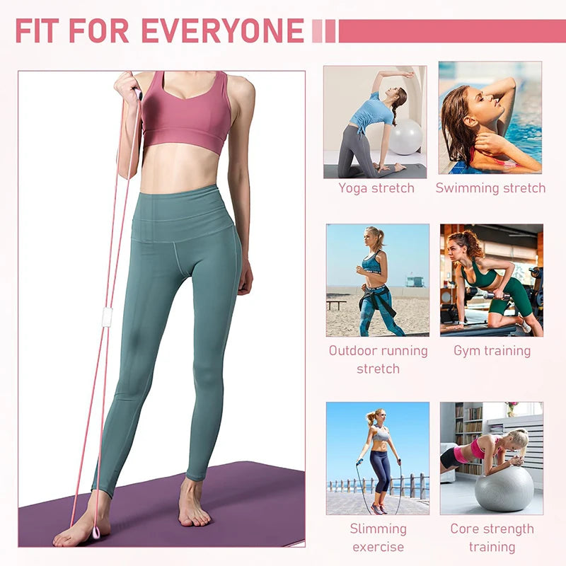 Versatile Yoga 8-Shape Resistance Bands - Elastic Chest Expander for Total Body Workouts"