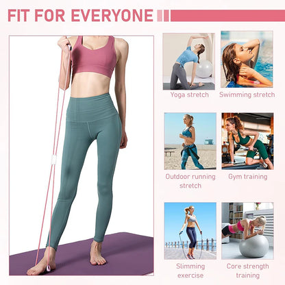 Versatile Yoga 8-Shape Resistance Bands - Elastic Chest Expander for Total Body Workouts"