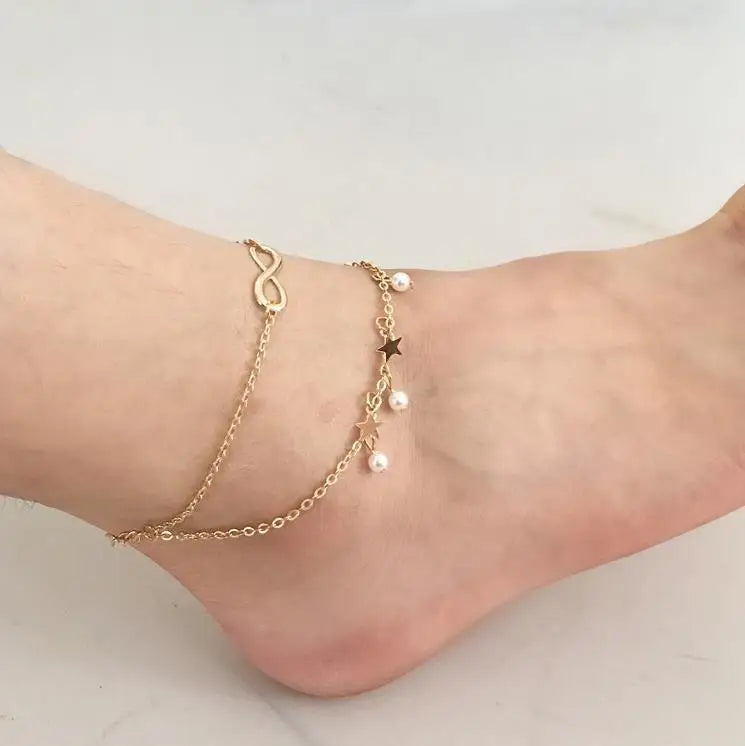 Trendy Butterfly Pendant Anklet - Elegant Summer Beach Leg Chain