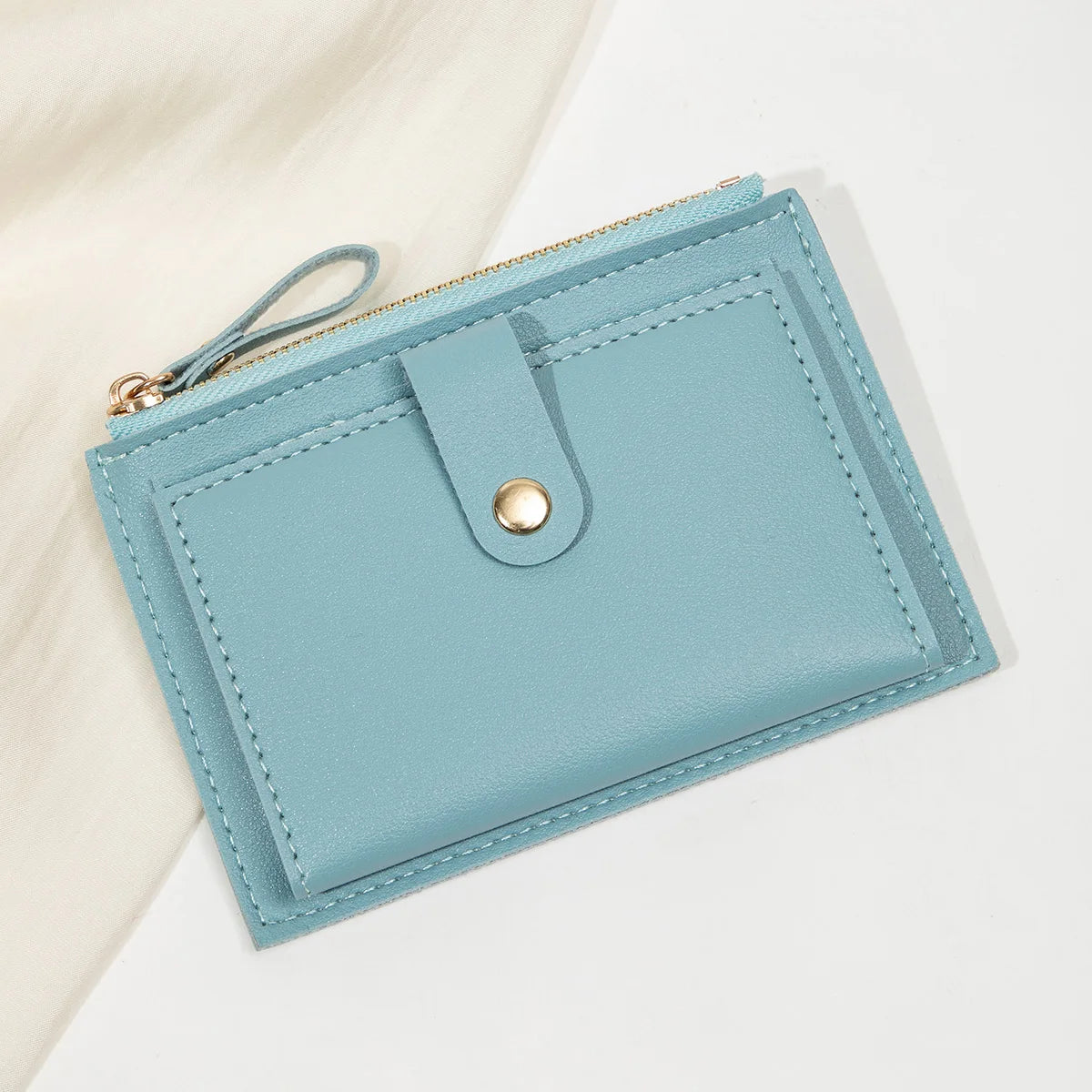 Sleek Minimalist Women's Wallet - Ultra Thin PU Leather Card Holder