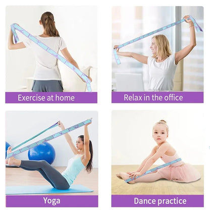 Premium Elastic Yoga Resistance Band - Multifunctional Stretch Strap for Pilates & Dance