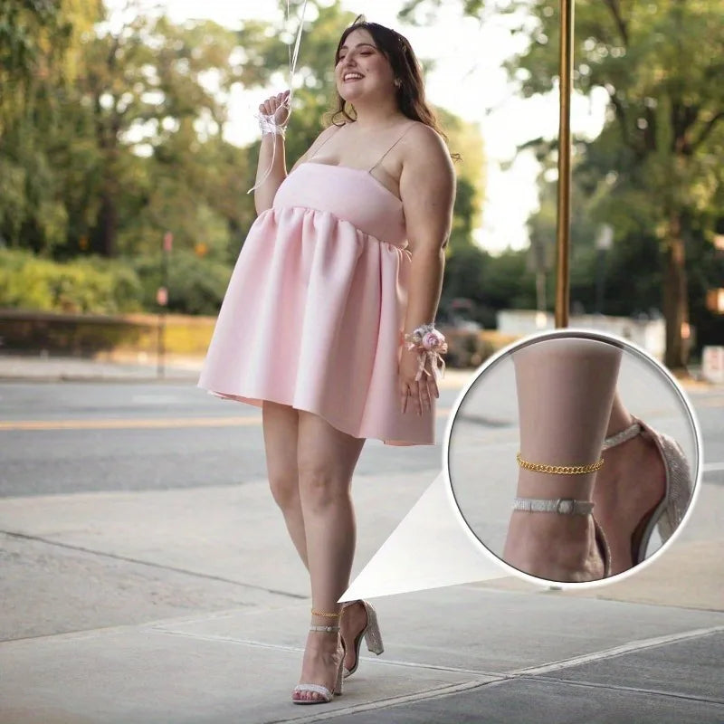 Elegant Snake Chain Anklet Set - 3-Piece Adjustable Anklets in Gold and Silver