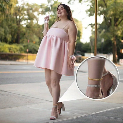 Elegant Snake Chain Anklet Set - 3-Piece Adjustable Anklets in Gold and Silver