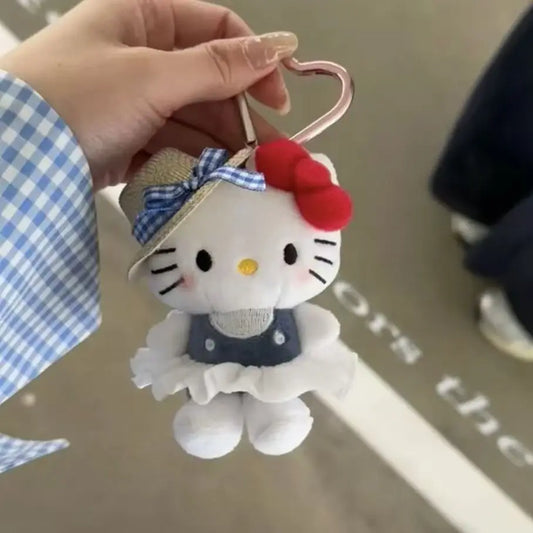 Hello Kitty Plush Keychain Charm - Cute Accessories for Bags and Keyrings