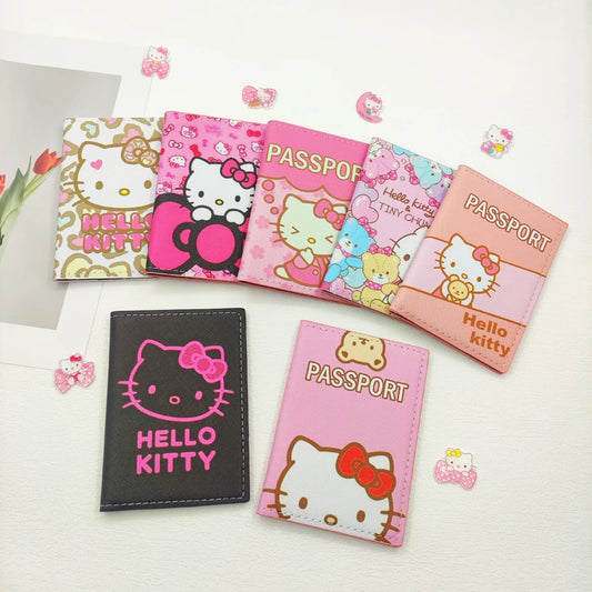 Hello Kitty Passport Holder - Cute PU Leather Organizer for Travel Essentials