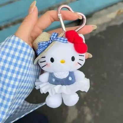 Hello Kitty Plush Keychain Charm - Cute Accessories for Bags and Keyrings