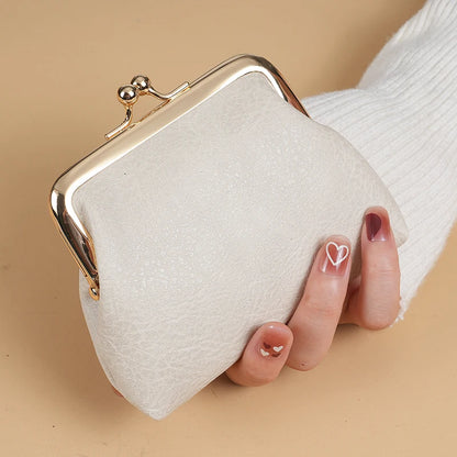 Retro Style Snap Coin Purse - Candy Colored Change Holder for Women