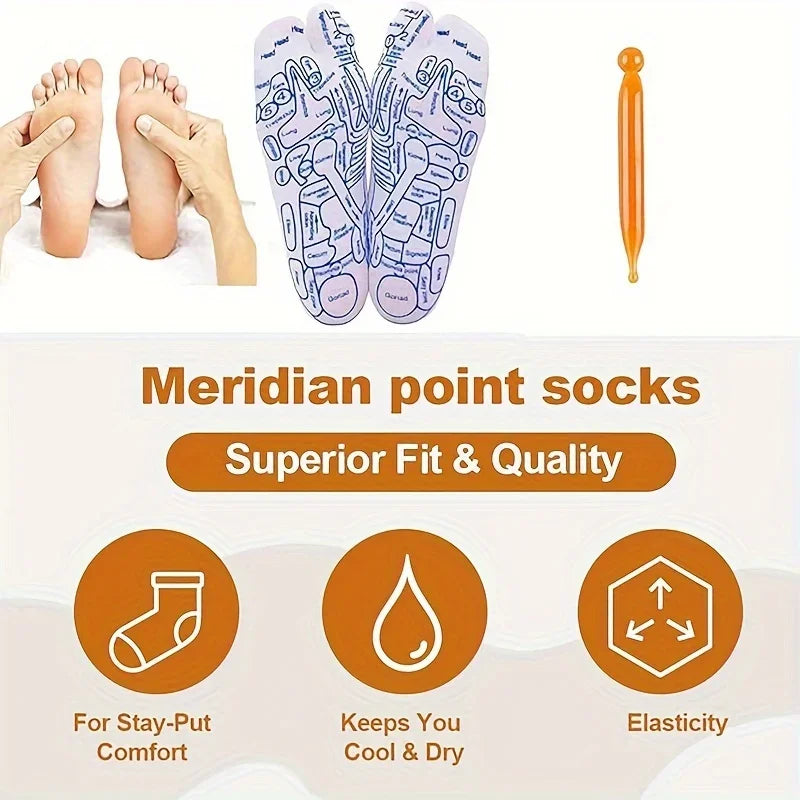 Health & Wellness Pressure Point Socks - Multifunctional Foot Massage Support