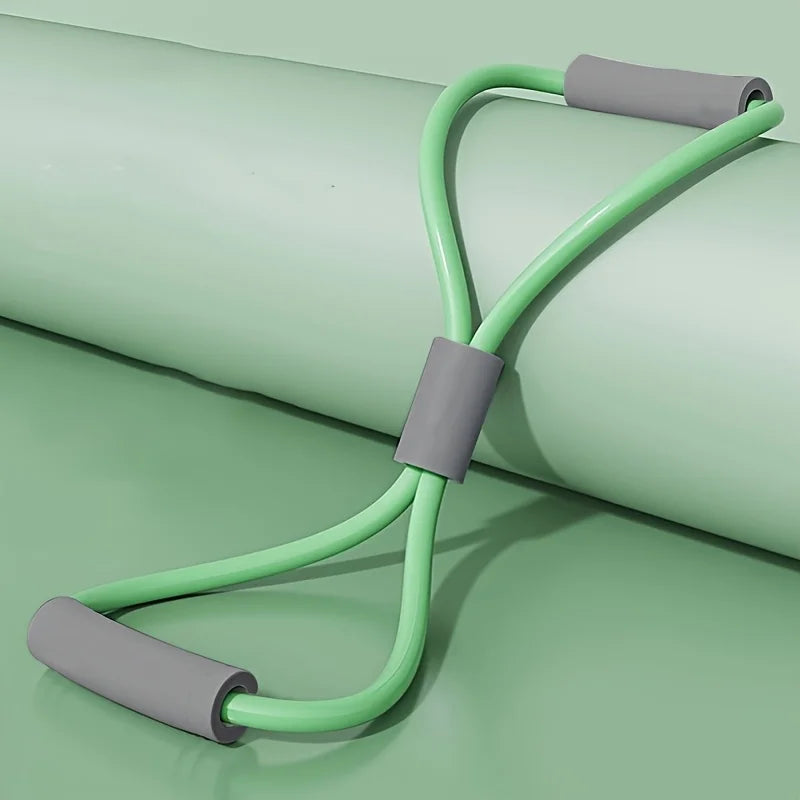 Versatile Yoga 8-Shape Resistance Bands - Elastic Chest Expander for Total Body Workouts"