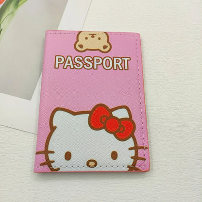 Hello Kitty Passport Holder - Cute PU Leather Organizer for Travel Essentials