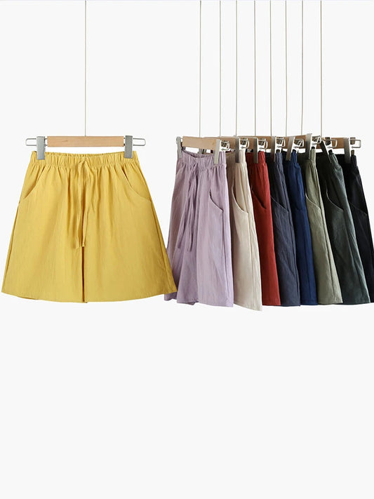 Breathable Linen Casual Shorts - High-Waisted Lounge Wear for Women