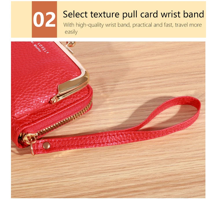 Vintage-Inspired Wrist Strap Wallet - Stylish and Versatile Coin Purse