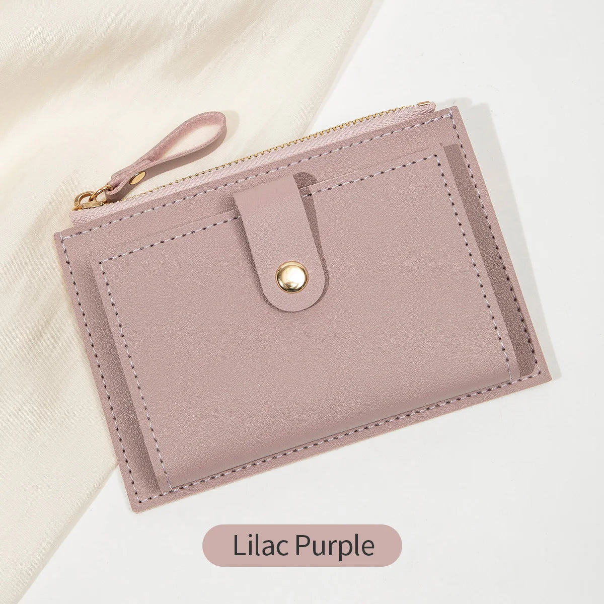 Sleek Minimalist Women's Wallet - Ultra Thin PU Leather Card Holder