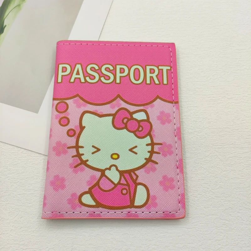 Hello Kitty Passport Holder - Cute PU Leather Organizer for Travel Essentials