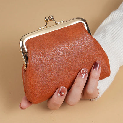 Retro Style Snap Coin Purse - Candy Colored Change Holder for Women