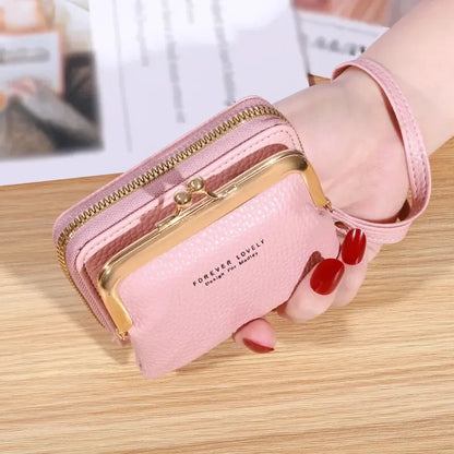 Vintage-Inspired Wrist Strap Wallet - Stylish and Versatile Coin Purse