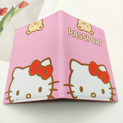Hello Kitty Passport Holder - Cute PU Leather Organizer for Travel Essentials